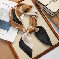 70 Silk Scarf Square Scarf High-end New Style Fashion All-match Professional Silk Small Scarf Retro Printed Silk Scarf For Women sku image 47