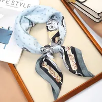70 Silk Scarf Square Scarf High-end New Style Fashion All-match Professional Silk Small Scarf Retro Printed Silk Scarf For Women sku image 48