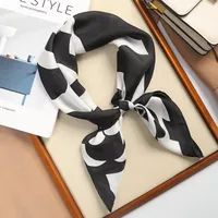 70 Silk Scarf Square Scarf High-end New Style Fashion All-match Professional Silk Small Scarf Retro Printed Silk Scarf For Women sku image 51