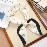 70 Silk Scarf Square Scarf High-end New Style Fashion All-match Professional Silk Small Scarf Retro Printed Silk Scarf For Women sku image 57