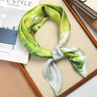 70 Silk Scarf Square Scarf High-end New Style Fashion All-match Professional Silk Small Scarf Retro Printed Silk Scarf For Women sku image 60