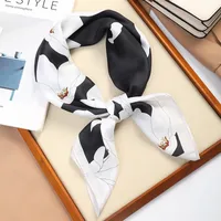 70 Silk Scarf Square Scarf High-end New Style Fashion All-match Professional Silk Small Scarf Retro Printed Silk Scarf For Women sku image 61