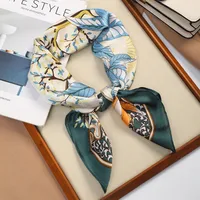 70 Silk Scarf Square Scarf High-end New Style Fashion All-match Professional Silk Small Scarf Retro Printed Silk Scarf For Women sku image 64