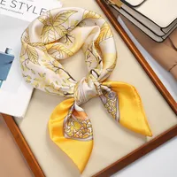 70 Silk Scarf Square Scarf High-end New Style Fashion All-match Professional Silk Small Scarf Retro Printed Silk Scarf For Women sku image 65