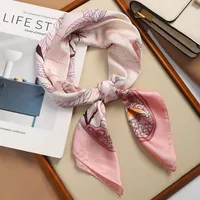 70 Silk Scarf Square Scarf High-end New Style Fashion All-match Professional Silk Small Scarf Retro Printed Silk Scarf For Women sku image 66