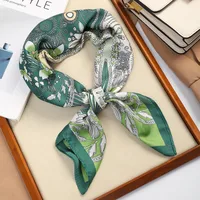70 Silk Scarf Square Scarf High-end New Style Fashion All-match Professional Silk Small Scarf Retro Printed Silk Scarf For Women sku image 67
