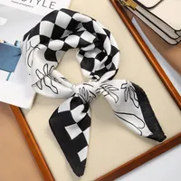 70 Silk Scarf Square Scarf High-end New Style Fashion All-match Professional Silk Small Scarf Retro Printed Silk Scarf For Women sku image 68
