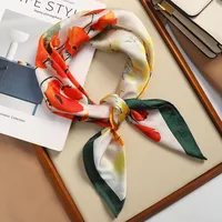 70 Silk Scarf Square Scarf High-end New Style Fashion All-match Professional Silk Small Scarf Retro Printed Silk Scarf For Women sku image 73