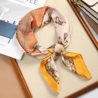 70 Silk Scarf Square Scarf High-end New Style Fashion All-match Professional Silk Small Scarf Retro Printed Silk Scarf For Women sku image 74