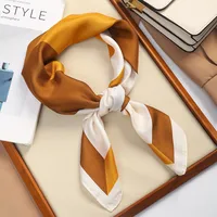 70 Silk Scarf Square Scarf High-end New Style Fashion All-match Professional Silk Small Scarf Retro Printed Silk Scarf For Women sku image 76