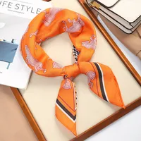 70 Silk Scarf Square Scarf High-end New Style Fashion All-match Professional Silk Small Scarf Retro Printed Silk Scarf For Women sku image 77
