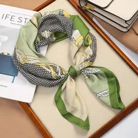 70 Silk Scarf Square Scarf High-end New Style Fashion All-match Professional Silk Small Scarf Retro Printed Silk Scarf For Women sku image 79