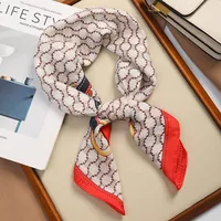 70 Silk Scarf Square Scarf High-end New Style Fashion All-match Professional Silk Small Scarf Retro Printed Silk Scarf For Women sku image 82