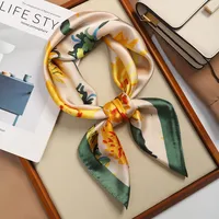 70 Silk Scarf Square Scarf High-end New Style Fashion All-match Professional Silk Small Scarf Retro Printed Silk Scarf For Women sku image 83