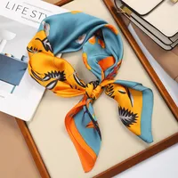 70 Silk Scarf Square Scarf High-end New Style Fashion All-match Professional Silk Small Scarf Retro Printed Silk Scarf For Women sku image 89