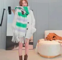 Brown Striped Scarf Women's Autumn And Winter Korean-style Trendy   Winter Warm Imitation Cashmere Windproof Scarf For Students sku image 23