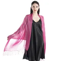 Exclusive For New   Women's Shawl Autumn And Summer Women Tassel Silver Silk Ball Dinner Party Scarf main image 1