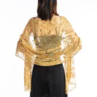 Hot New Arrival Sequin Shawl Wedding Dress Evening Dress Cheongsam Shawl Bridesmaid Shawl Scarf Women sku image 7