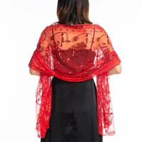 Hot New Arrival Sequin Shawl Wedding Dress Evening Dress Cheongsam Shawl Bridesmaid Shawl Scarf Women main image 4