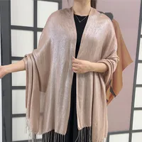 Exclusive For New   Women's Shawl Autumn And Summer Women Tassel Silver Silk Ball Dinner Party Scarf sku image 12