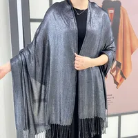 Exclusive For New   Women's Shawl Autumn And Summer Women Tassel Silver Silk Ball Dinner Party Scarf sku image 13