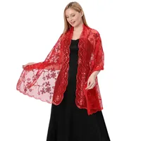Hot New Arrival Sequin Shawl Wedding Dress Evening Dress Cheongsam Shawl Bridesmaid Shawl Scarf Women sku image 5