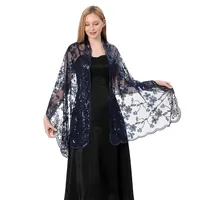 Hot New Arrival Sequin Shawl Wedding Dress Evening Dress Cheongsam Shawl Bridesmaid Shawl Scarf Women sku image 9