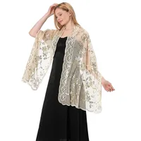 Hot New Arrival Sequin Shawl Wedding Dress Evening Dress Cheongsam Shawl Bridesmaid Shawl Scarf Women sku image 11