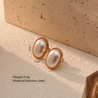 Joyería Al Por Mayor Elegante Geométrico Oval Acero Inoxidable 304 Chapados en oro de 18k Conjunto De Joyas main image 8