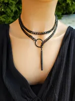304 Stainless Steel Simple Style Hollow Out Heart Shape Pendant Necklace sku image 33