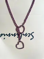 304 Stainless Steel Simple Style Hollow Out Heart Shape Pendant Necklace sku image 21