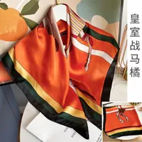 70 Silk Scarf Square Scarf High-end New Style Fashion All-match Professional Silk Small Scarf Retro Printed Silk Scarf For Women sku image 87