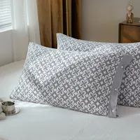 Cotton Gauze Pillowcase One-piece All-inclusive Side Snap Button Fixed Non-slip Pillowcase Cotton Pillow Cover One-piece main image 4