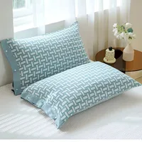 Cotton Gauze Pillowcase One-piece All-inclusive Side Snap Button Fixed Non-slip Pillowcase Cotton Pillow Cover One-piece main image 1