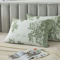 Cotton Gauze Pillowcase One-piece All-inclusive Side Snap Button Fixed Non-slip Pillowcase Cotton Pillow Cover One-piece sku image 1
