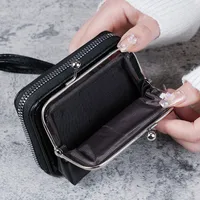 Women's Solid Color Pu Leather Zipper Card Holders main image 2