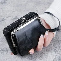 Women's Solid Color Pu Leather Zipper Card Holders main image 4