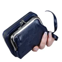 Women's Solid Color Pu Leather Zipper Card Holders main image 5