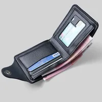Men's Solid Color Pu Leather Buckle Small Wallets main image 2