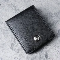Men's Solid Color Pu Leather Buckle Small Wallets sku image 1