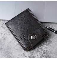 Men's Solid Color Pu Leather Buckle Small Wallets sku image 3