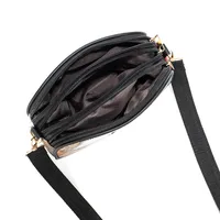 Women's Small Pu Leather Color Block Vintage Style Square Zipper Crossbody Bag main image 3