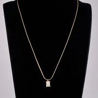 Wholesale Jewelry Heart 304 Stainless Steel Titanium Steel Artificial Rhinestones 18K Gold Plated Inlaid Shell Inlaid Gold Necklace main image 6