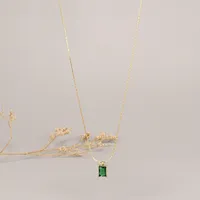Wholesale Jewelry Heart 304 Stainless Steel Titanium Steel Artificial Rhinestones 18K Gold Plated Inlaid Shell Inlaid Gold Necklace main image 8