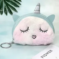 Women's Solid Color Corduroy Zipper Coin Purses sku image 3