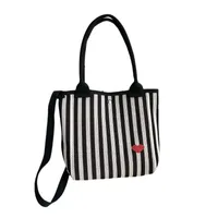 Women's Medium Polyester Stripe Heart Shape Elegant Basic Streetwear Square Magnetic Buckle Crossbody Bag main image 5