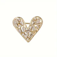 Elegant Heart Shape Alloy Women's Brooches main image 3