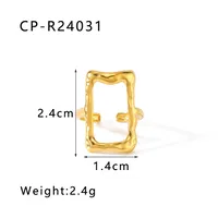Elegant Modern Style Cherry Shell 304 Stainless Steel Plating 18K Gold Plated Women's Charm Rings Open Rings Rings sku image 1