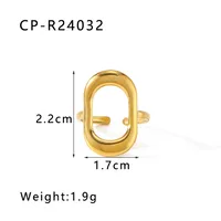 Elegant Modern Style Cherry Shell 304 Stainless Steel Plating 18K Gold Plated Women's Charm Rings Open Rings Rings sku image 5