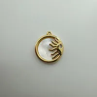 1 Piece 10mm Copper Shell Sun Star Rose Pendant main image 2